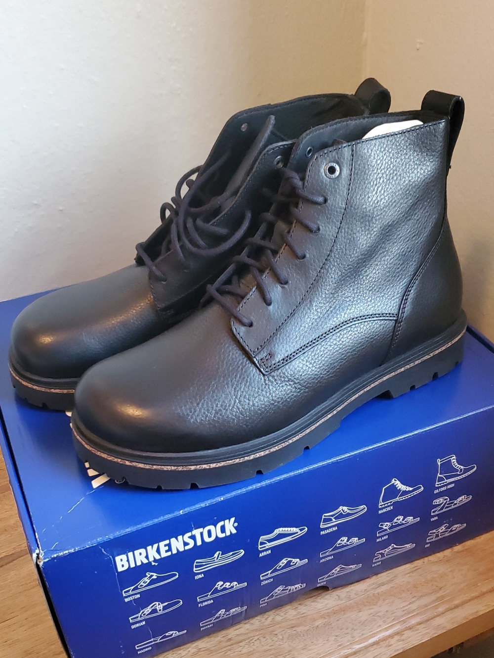 NIB Birkenstock Highwood Mid Grained Leather Chukka Lace-Up Mens 12